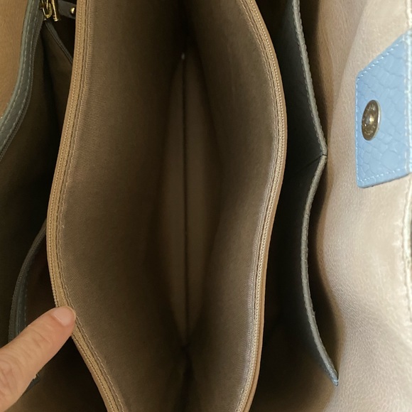 COPY - Gigi New York Embossed Python Leather Tote - Picture 4 of 7